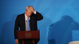 United Kingdom Prime Minister Boris Johnson speaks at the United Nations (UN) Climate Action Summit on September 23, 2019 in New York City.
