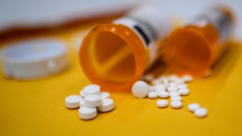 Pictured are tablets of opioid painkiller Oxycodon delivered on medical prescription. A new study has examined associations between prescription opioid misuse and suicidal behavior among teens. 