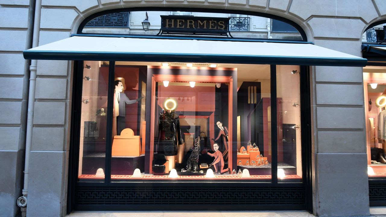 On Rue du Fauborg Saint-Honoré, you'll find a number of French luxury fashion houses, including Hermés.
