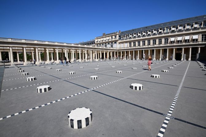 <strong>Rue de Rivoli into Le Marais:</strong> Combine shopping and culture. You can see the "Colonnes de Buren" art installation, by French artist Daniel Buren, at the Palais Royal. 