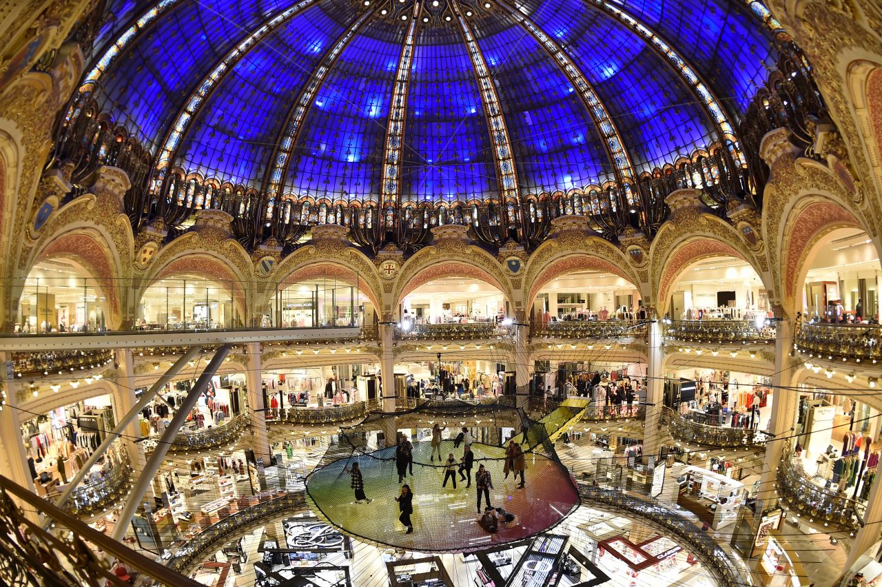 <strong>Boulevard Haussmann:</strong> The interior of Galeries Lafayette Haussman turns into a marvelous exhibition space for seasonal events.