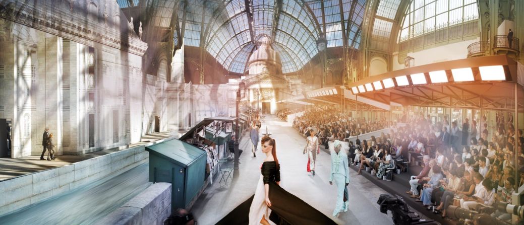 At the Haute Couture Fall-Winter 2018 show, a tribute to the city of Paris, Procter was stuck behind "three dense rows of photographers and videographers," forcing him to completely recreate the scene by stitching shots together. 