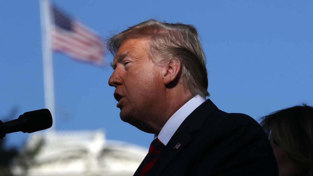 WASHINGTON, DC - SEPTEMBER 20: U.S. President Donald Trump delivers remarks while welcoming Australian Prime Minister Scott Morrison to the White House September 20, 2019 in Washington, DC. Trump hosted the Australian leader with an arrival ceremony and will hold a joint press conference later today, and a state dinner this evening. (Photo by Win McNamee/Getty Images)