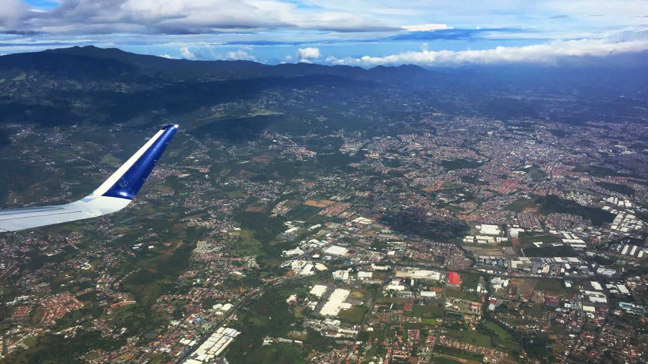 Window-seat sitter Natalie Yubas snapped this shot somewhere over San Jose, Costa Rica, in 2017.