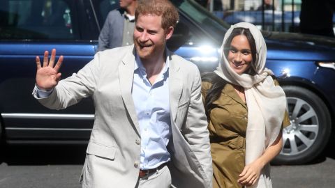 Prince Harry, Duke of Sussex and Meghan, Duchess of Sussex visit Auwal Mosque in Cape Town's Bo-Kaap district during their royal tour of South Africa.