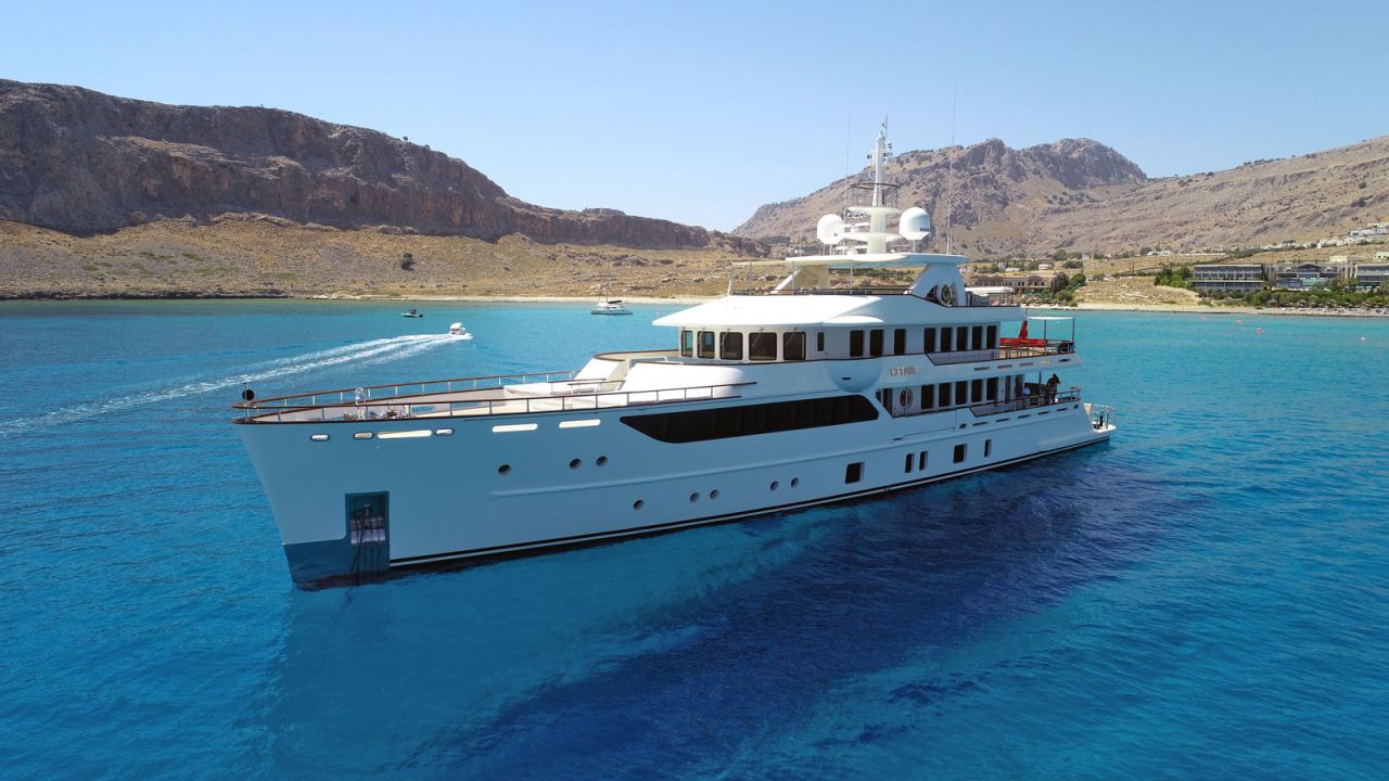 <strong>Meteor:</strong> Built by Mural Yachts, Meteor is 46.34 meters long and can accommodate up to ten people.