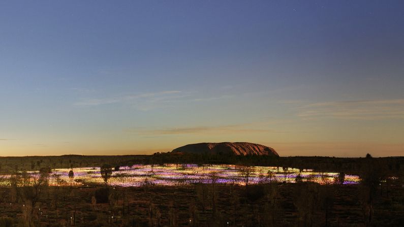 <strong>Field of Light: </strong>An installation by artist Bruce Munro, Field of Light is made up of 50,000 lights over 49,000 square meters near Uluru, Australia.