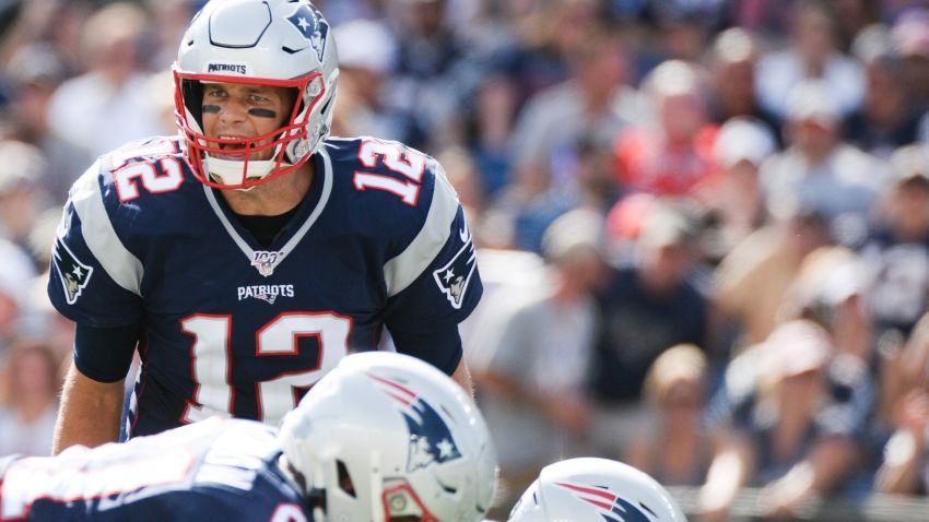 FOXBOROUGH, MA - SEPTEMBER 22: Tom Brady #12 of the New England Patriots in action during the third quarter against the New York Jets at Gillette Stadium on September 22, 2019 in Foxborough, Massachusetts. (Photo by Kathryn Riley/Getty Images)