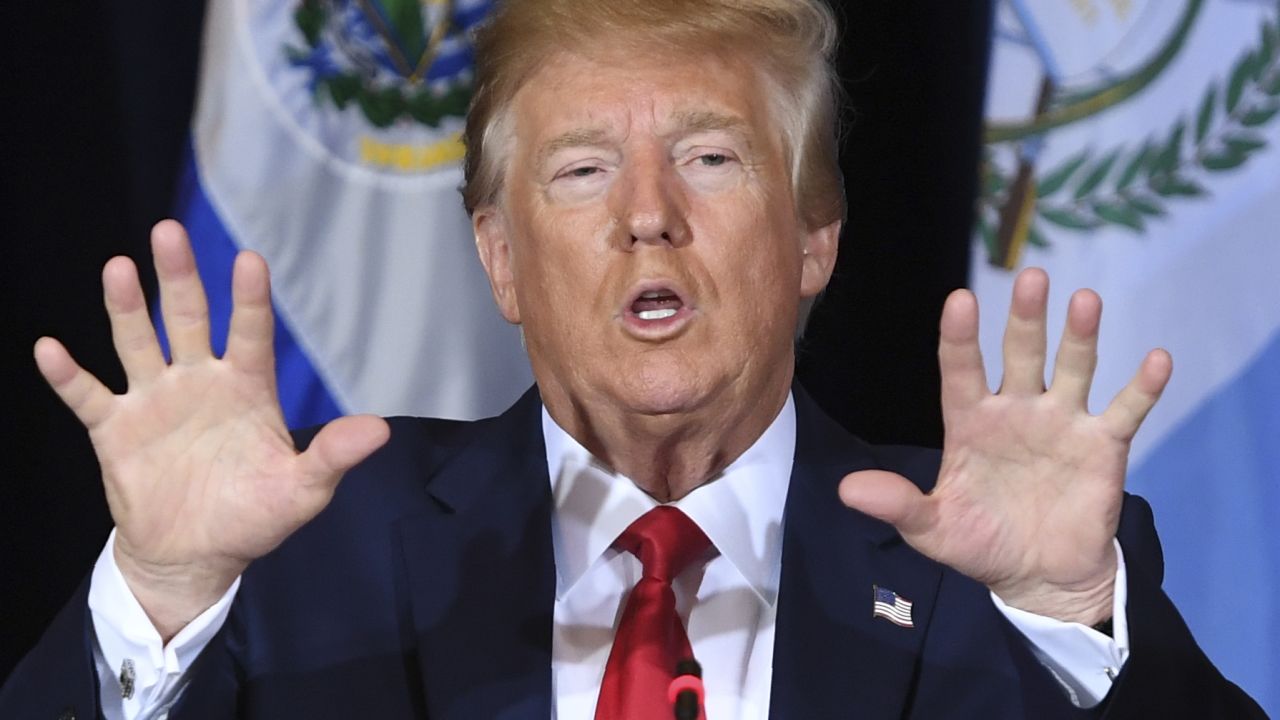 US President Donald Trump attends a multilateral meeting on Venezuela in New York, September 25, 2019, on the sidelines of the United Nations General Assembly. (Photo by SAUL LOEB / AFP)        (Photo credit should read SAUL LOEB/AFP/Getty Images)