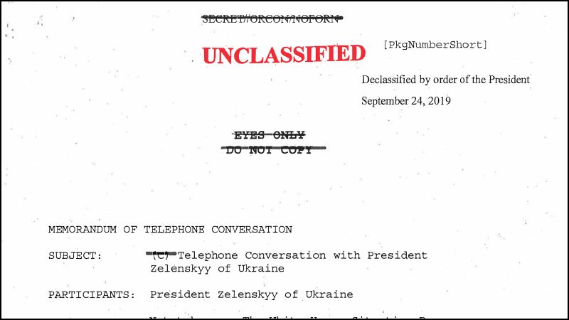 Donald Trump Wants To Read The Ukraine Call Transcript To The Country ...