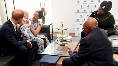 Archie was the center of attention at the meeting with Tutu on Wednesday. 