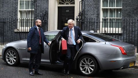 Prime Minister Boris Johnson arrives at 10 Downing Street as MPs return to Parliament.