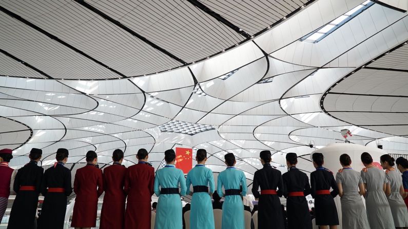 <strong>Opening day: </strong>International<strong> </strong>press, dignitaries and airline representatives joined the opening day ceremony, led by Chinese President Xi Jinping.