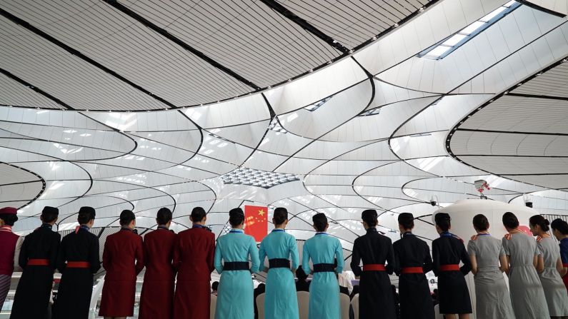 <strong>Opening day: </strong>International<strong> </strong>press, dignitaries and airline representatives joined the opening day ceremony, led by Chinese President Xi Jinping. 