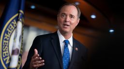 House Intelligence Committee Chairman Adam Schiff talks to reporters about the release by the White House of a transcript of a call between President Donald Trump and Ukrainian President Voldymyr Zelenskiy, in which Trump is said to have pushed for Ukraine to investigate former Vice President Joe Biden and his family, at the Capitol in Washington, Wednesday, September 25.