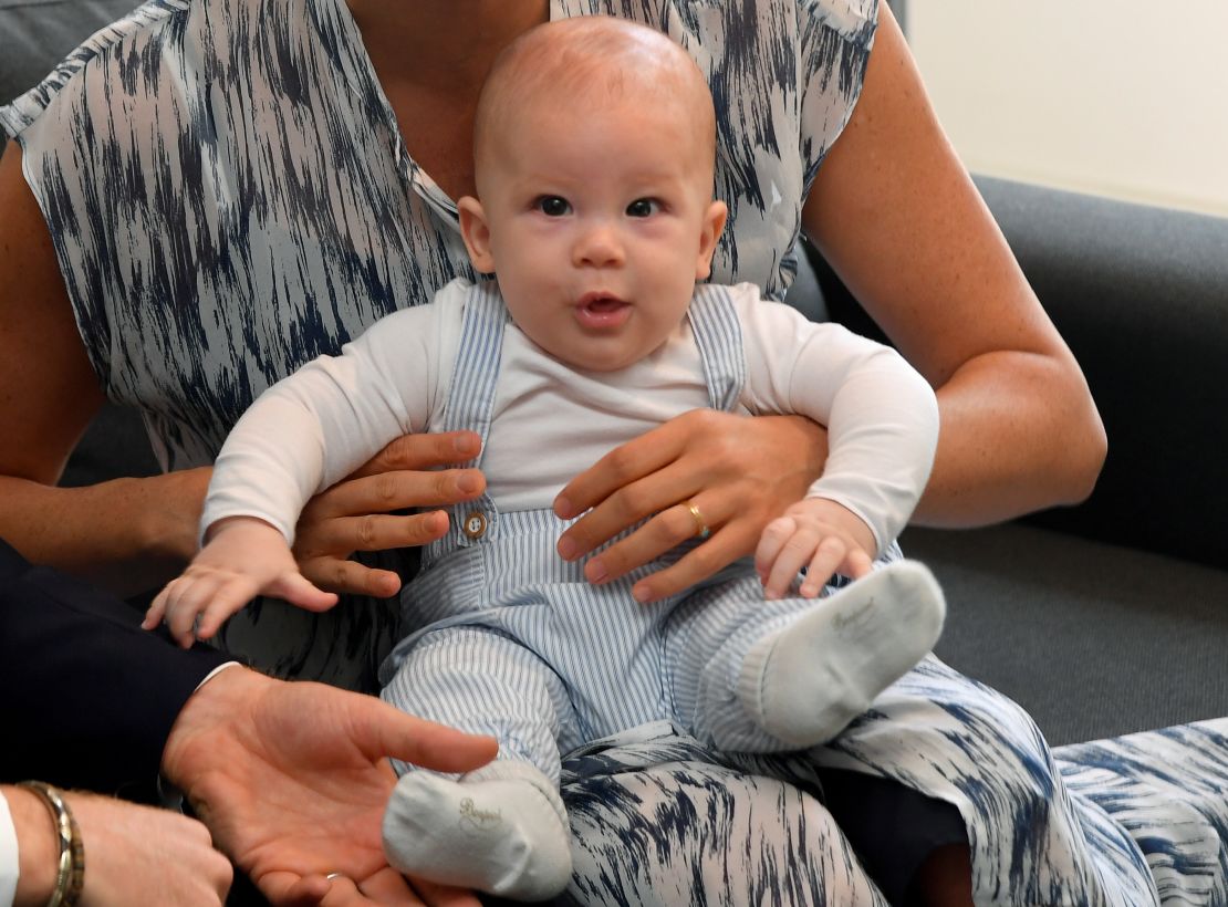 The four-month-old seemed at ease during the engagement.