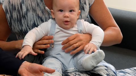 The four-month-old seemed at ease during the engagement.