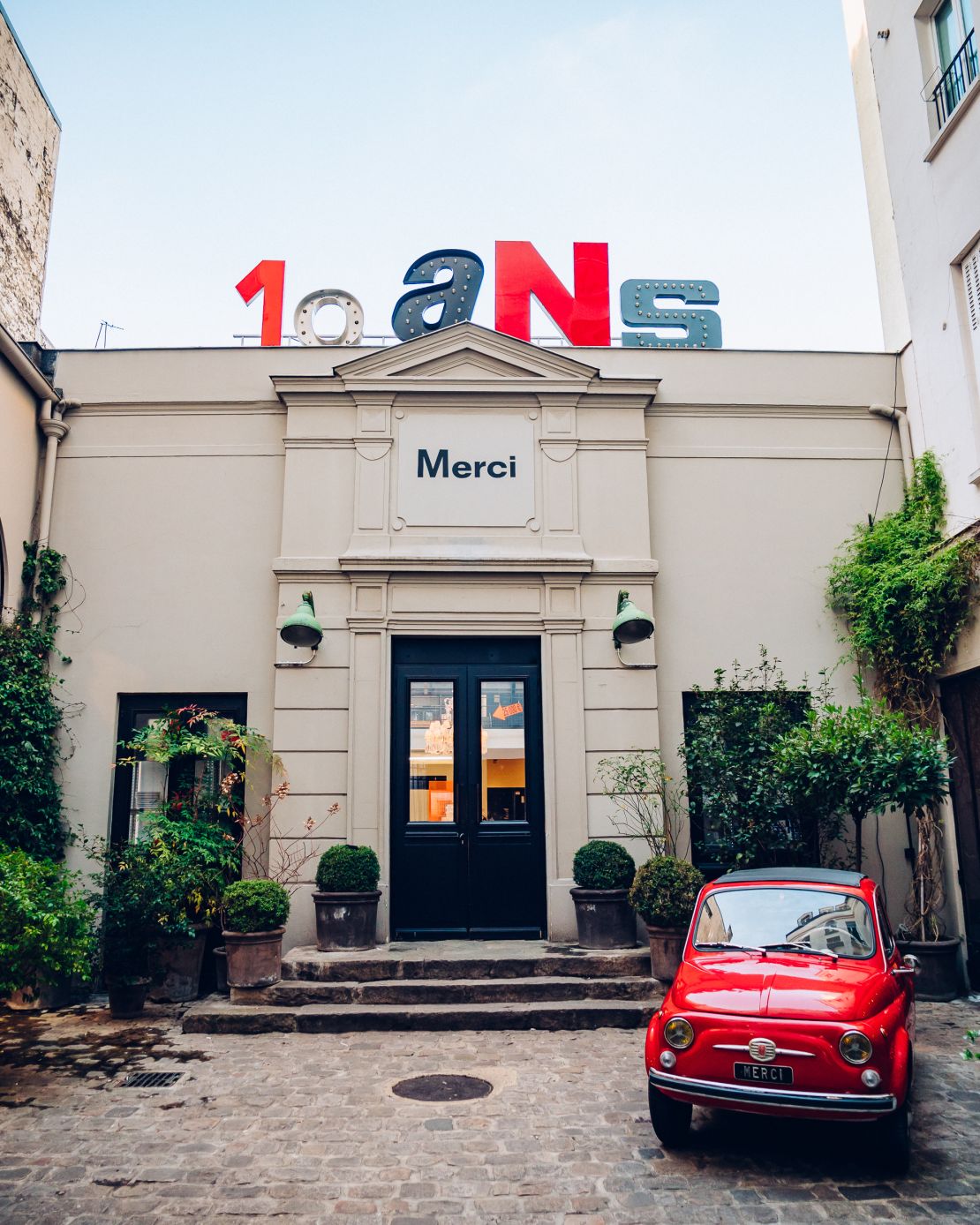 A visit to the cool Le Marais district in Paris won't be complete without a stop at the concept store Merci, which also houses a "used book cafe" and a cantina.