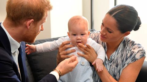 Prince Harry, Duke of Sussex and Meghan, Duchess of Sussex tend to Archie Mountbatten-Windsoron September 25, 2019 in Cape Town, South Africa. (Photo by Toby Melville - Pool/Getty Images)