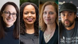  Four of the 2019 MacArthur 'Genius' grantees from left: Danielle Citron, Saidiya Hartman, Andrea Dutton, Emmanuel Pratt