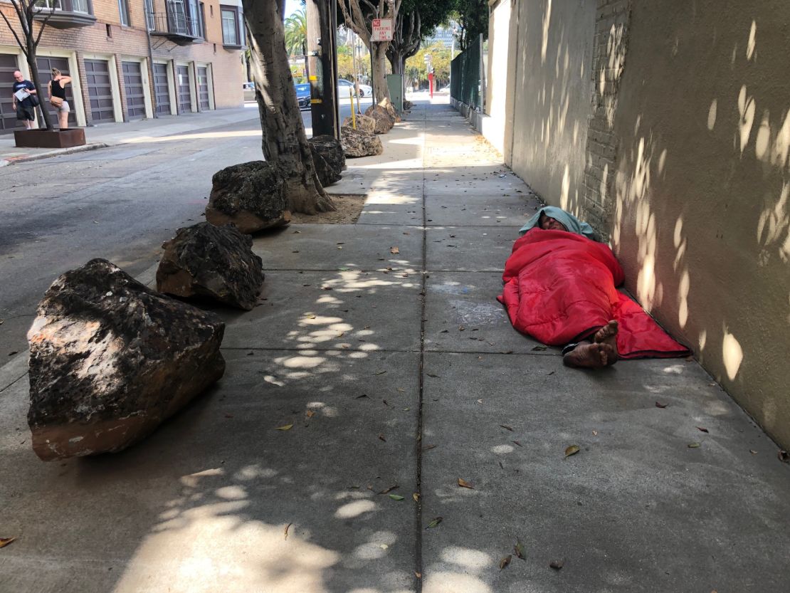 Neighbors organized efforts to use boulders to stop the homeless from pitching tents on their sidewalks.