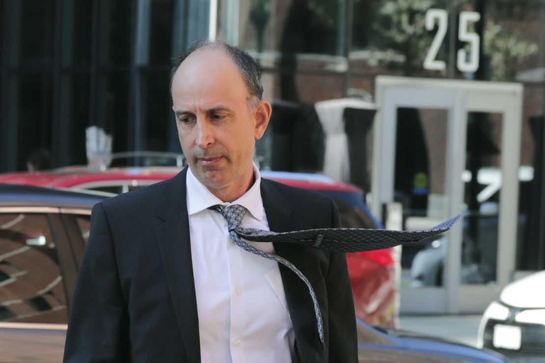 California businessman Stephen Semprevivo arrives Thursday for his sentencing hearing at federal court in Boston.