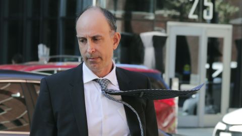 California businessman Stephen Semprevivo arrives Thursday for his sentencing hearing at federal court in Boston.