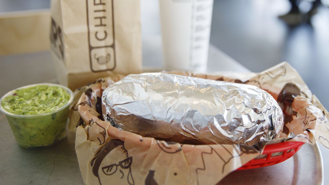 Chipotle's chicken burrito is a popular menu item.