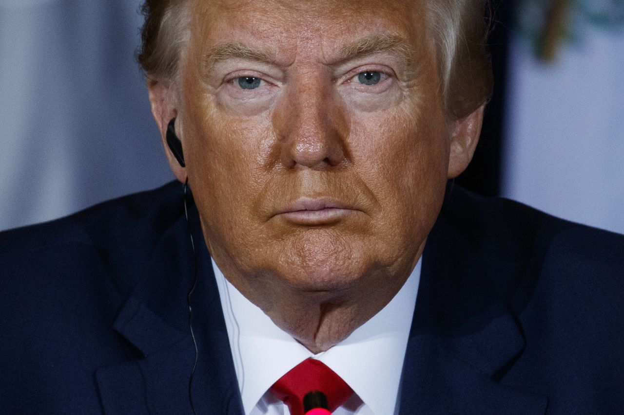 US President Donald Trump attends a meeting Wednesday, September 25, on the sidelines of the UN General Assembly. A day earlier, the White House <a href="https://www.cnn.com/2019/09/25/politics/donald-trump-ukraine-transcript/index.html" target="_blank">released a transcript of a conversation</a> that Trump had in July with Ukrainian President Volodymyr Zelensky. According to the transcript, Trump repeatedly pushed for Zelensky to investigate Joe Biden, a former vice president and potential 2020 political rival. There is no evidence of wrongdoing by Biden. House Speaker Nancy Pelosi announced that she would be opening a formal impeachment inquiry on Trump. Trump has insisted he did nothing wrong in his phone call with Zelensky, saying there was "no pressure whatsoever."