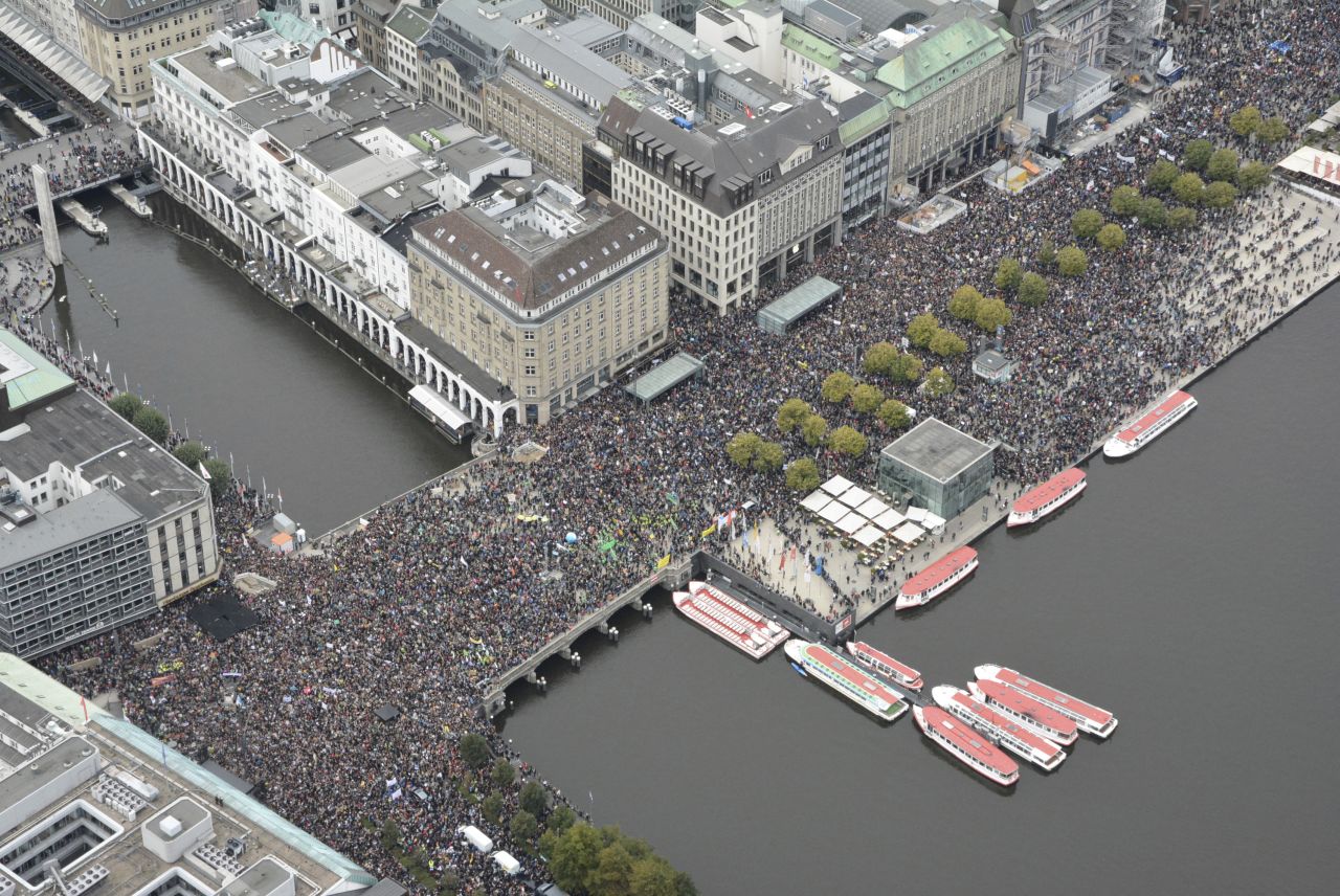 Protesters march in Hamburg, Germany, as part of the <a href="https://www.cnn.com/2019/09/20/world/gallery/climate-strike-2019/index.html" target="_blank">Global Climate Strike</a> on Friday, September 20. The Global Climate Strike was the third in a worldwide series of climate rallies organized by school students.