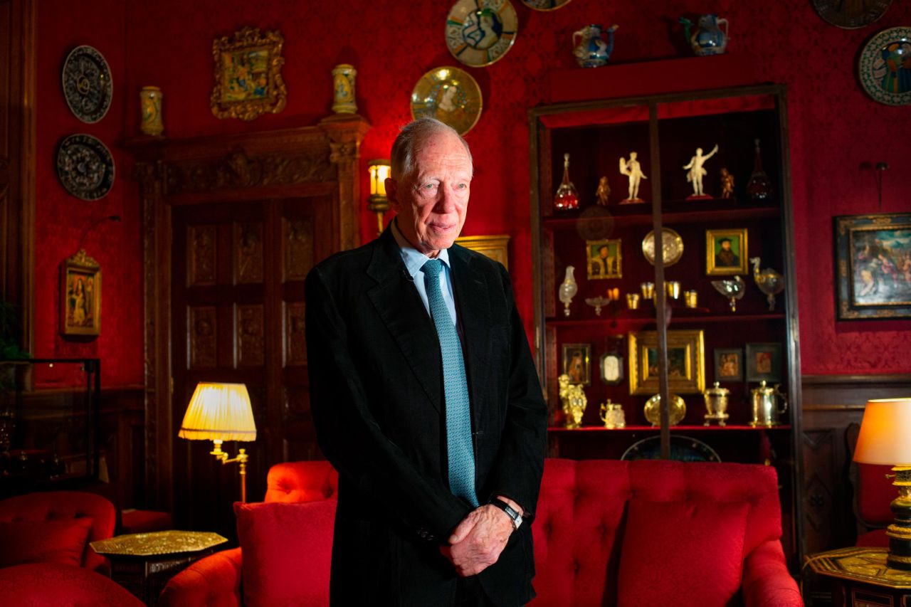 Lord Jacob Rothschild at his family's ancestral estate Waddesdon Manor in Buckinghamshire, England, August 2019.