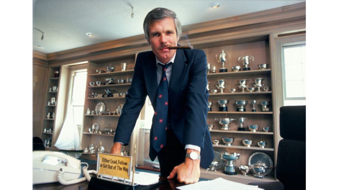 Turner at his desk in 1985.