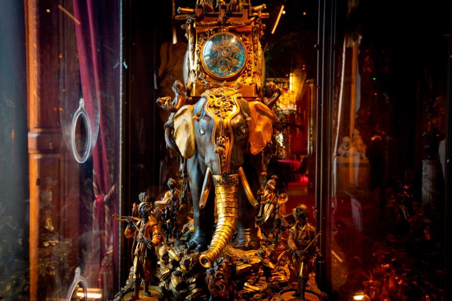 This musical automaton of a gilded elephant was made in 1774 by clockmaker Hubert Martinet. Today, it is wound-up and allowed to perform just a few times a year. Every part from the trunk to the tail moves, including the eyes.
