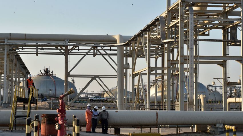 A partial view of Saudi Aramco's Abqaiq oil processing plant on September 20, 2019. - Saudi Arabia said on September 17 its oil output will return to normal by the end of September, seeking to soothe rattled energy markets after attacks on two instillations that slashed its production by half. The strikes on Abqaiq - the world's largest oil processing facility - and the Khurais oil field in eastern Saudi Arabia roiled energy markets and revived fears of a conflict in the tinderbox Gulf region. (Photo by Fayez Nureldine / AFP)        (Photo credit should read FAYEZ NURELDINE/AFP/Getty Images)