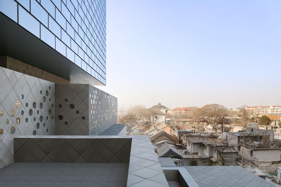 Beijing's historic "hutong" alleyways pictured from the Guardian Art Center.