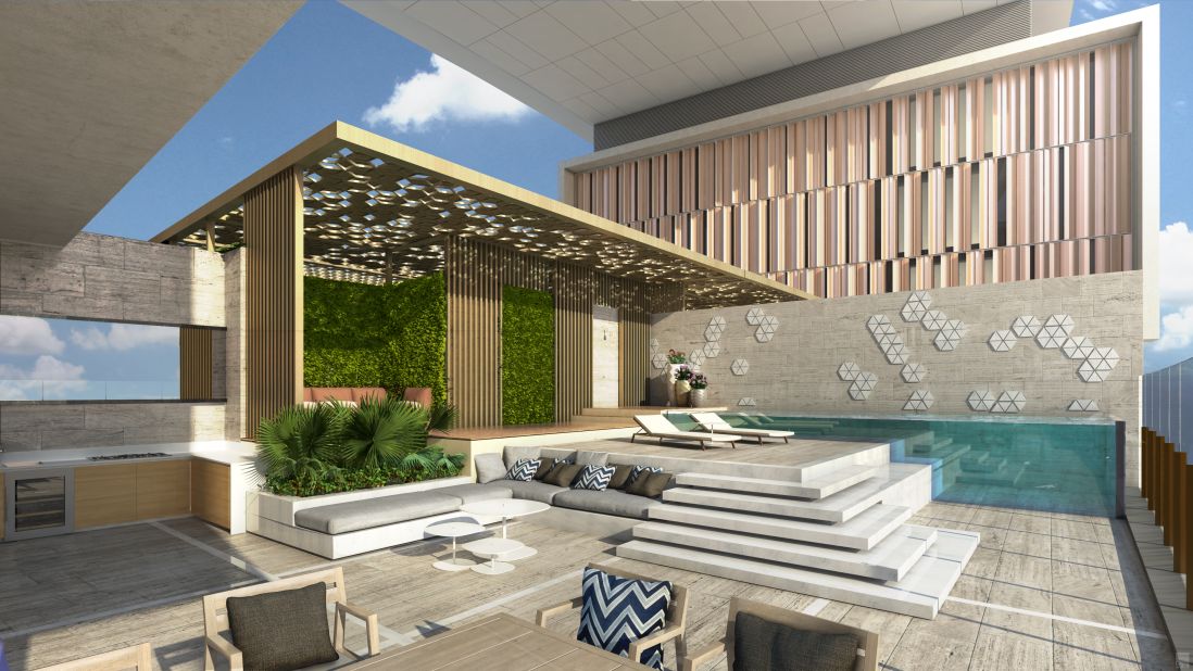 Many of the residences feature terraced gardens and infinity pools. Prices start at around $2 million.   