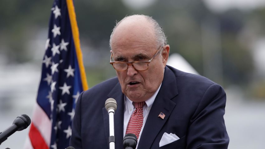 In this August 2018 file photo, Rudy Giuliani, an attorney for President Trump, is seen in Portsmouth, New Hampshire.