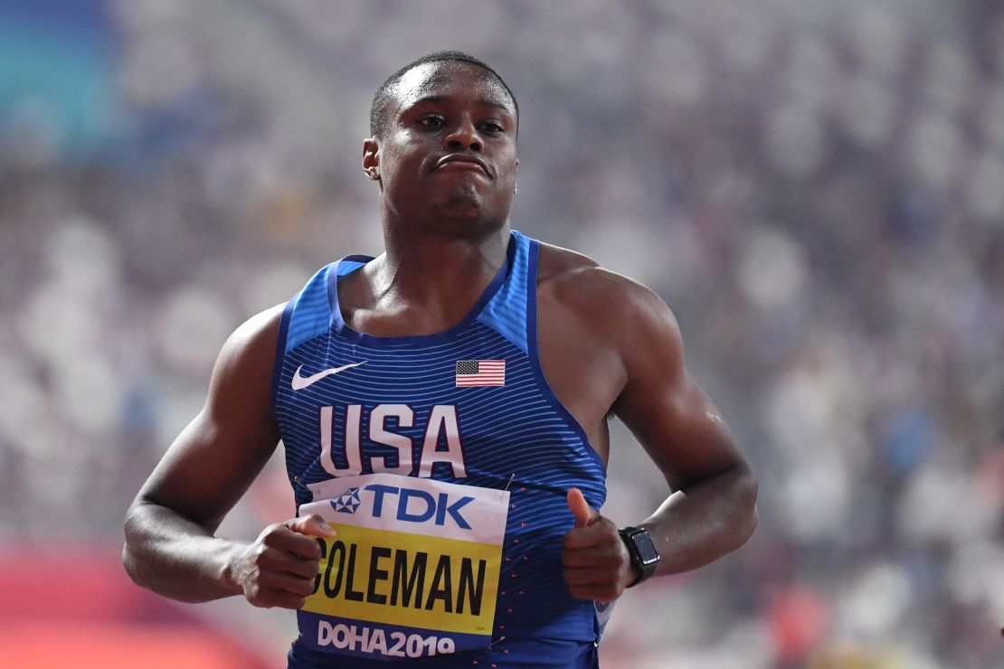 Coleman is a two-time gold medal winner at the world championships.