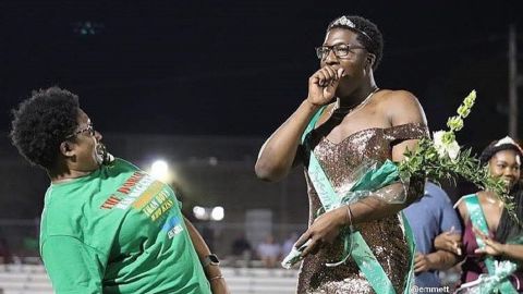 Brandon Allen, a senior at White Station High School in Memphis, Tennesee, was crowned homecoming court Friday, September 27, 2019.