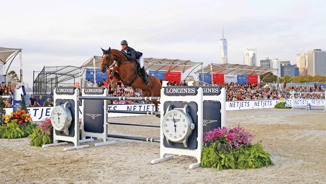 Ben Maher, riding Explosion W, won the final round of the Global Champions Tour in New York, to clinch the overall title for the second straight year.