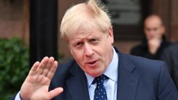 MANCHESTER, ENGLAND - SEPTEMBER 29: Prime Minister, Boris Johnson leaves his hotel for the Andrew Marr Show on September 29, 2019 in Manchester, England. Despite Parliament voting against a government motion to award a recess, Conservative Party Conference still goes ahead. Parliament will continue with its business for the duration. (Photo by Jeff J Mitchell/Getty Images)