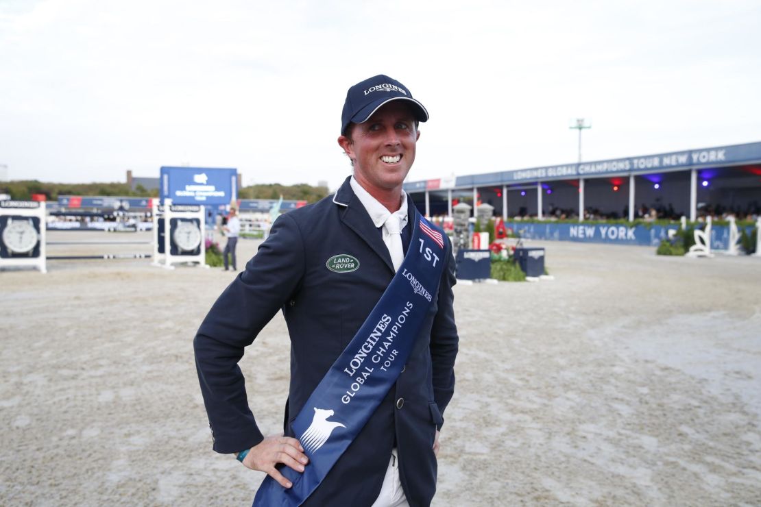 Ben Maher is all smiles after securing the Global Champions Tour overall title with victory in New York.