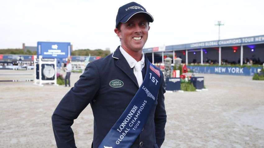 Ben Maher is all smiles after securing the Global Champions Tour overall title with victory in New York.