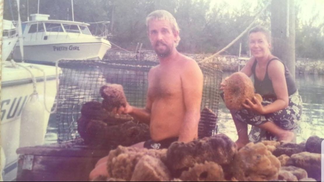 Howard and Lynn Armstrong used to catch sea sponges, as seen in this photo taken around 1989.