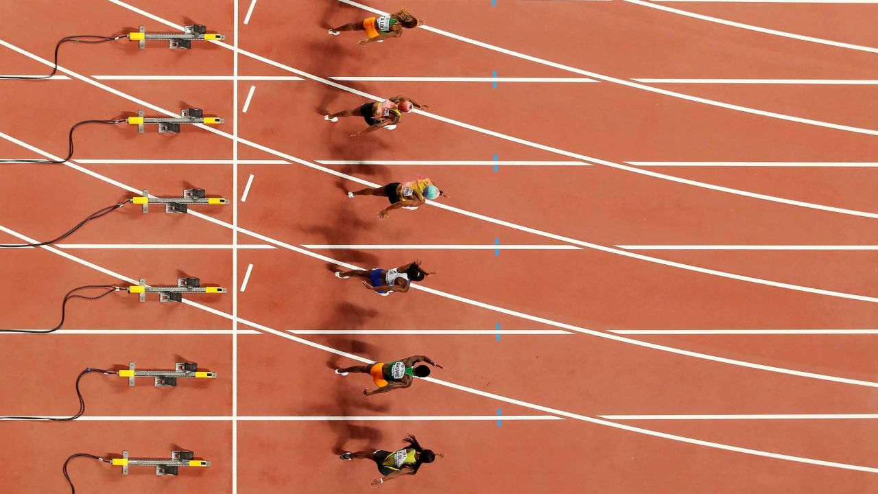 The starting-block cameras were used in the 100 meters and hurdle sprints.