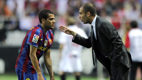 Dani Alves played at Barcelona for eight years, including four under Pep Guardiola.