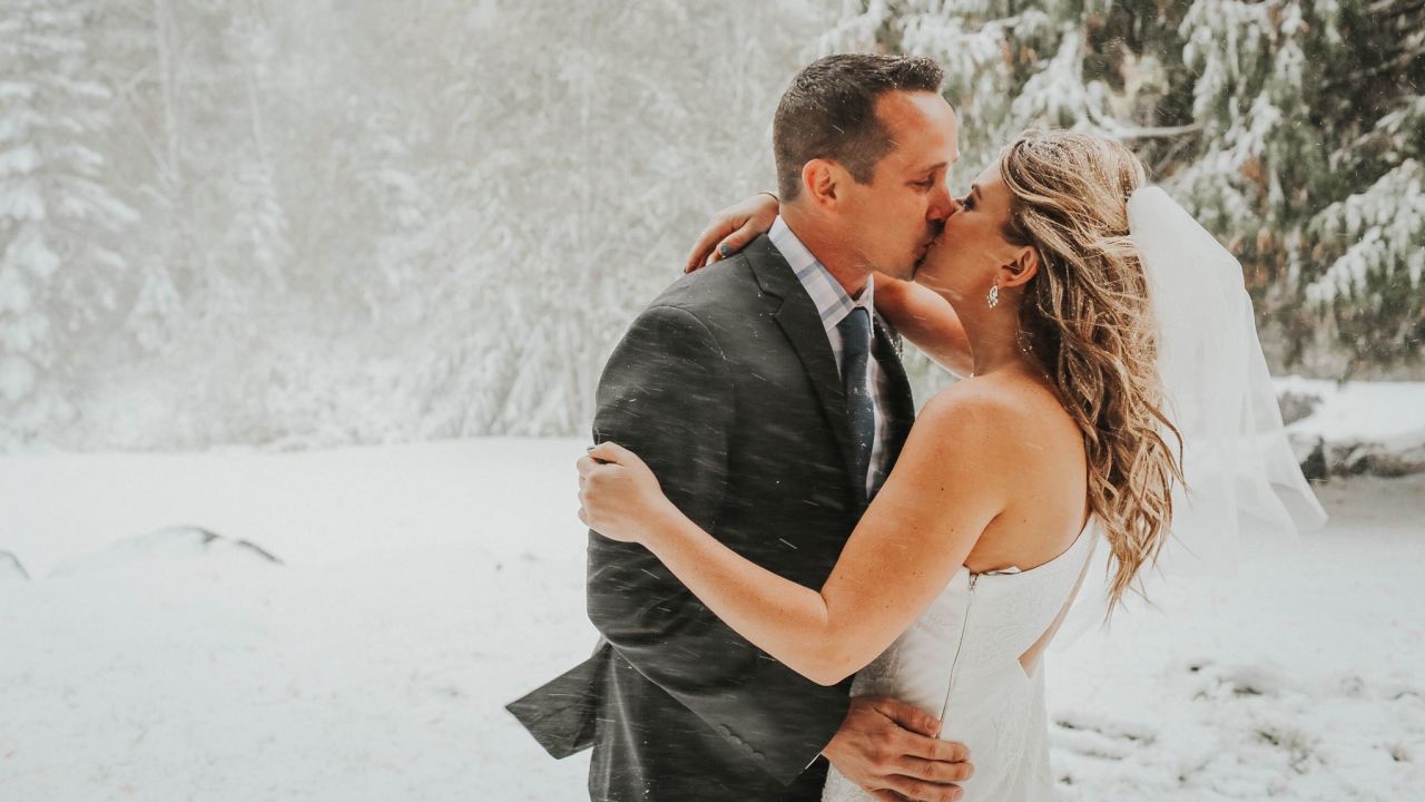 They planned the perfect fall wedding in Spokane then a snowstorm