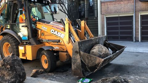 San Francisco removes boulders set up to deter homelessness and drug dealing.