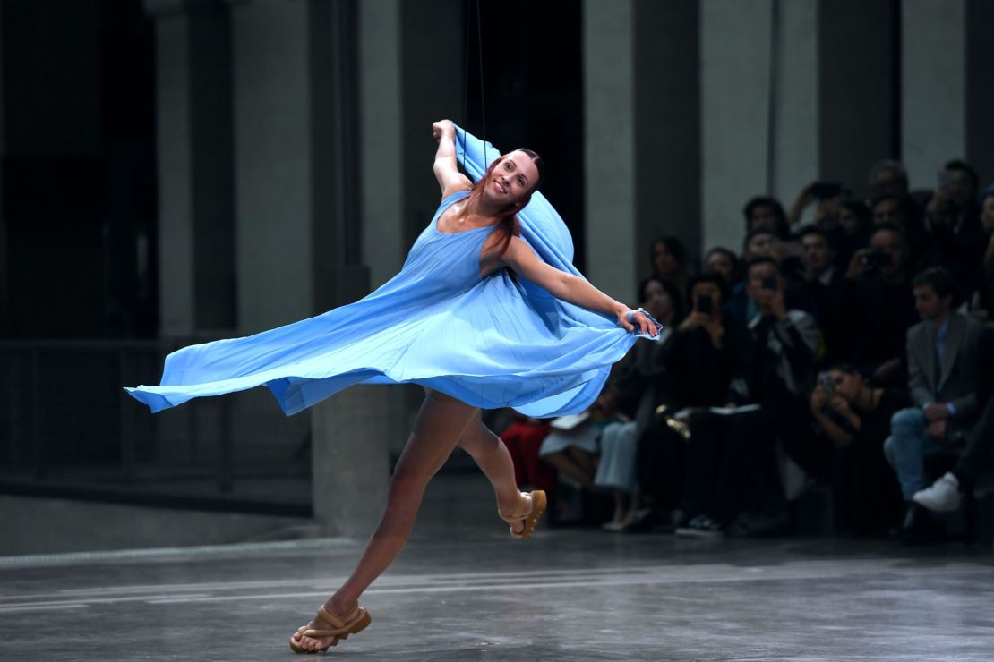 A model during the Issey Miyake Spring-Summer 2020 show