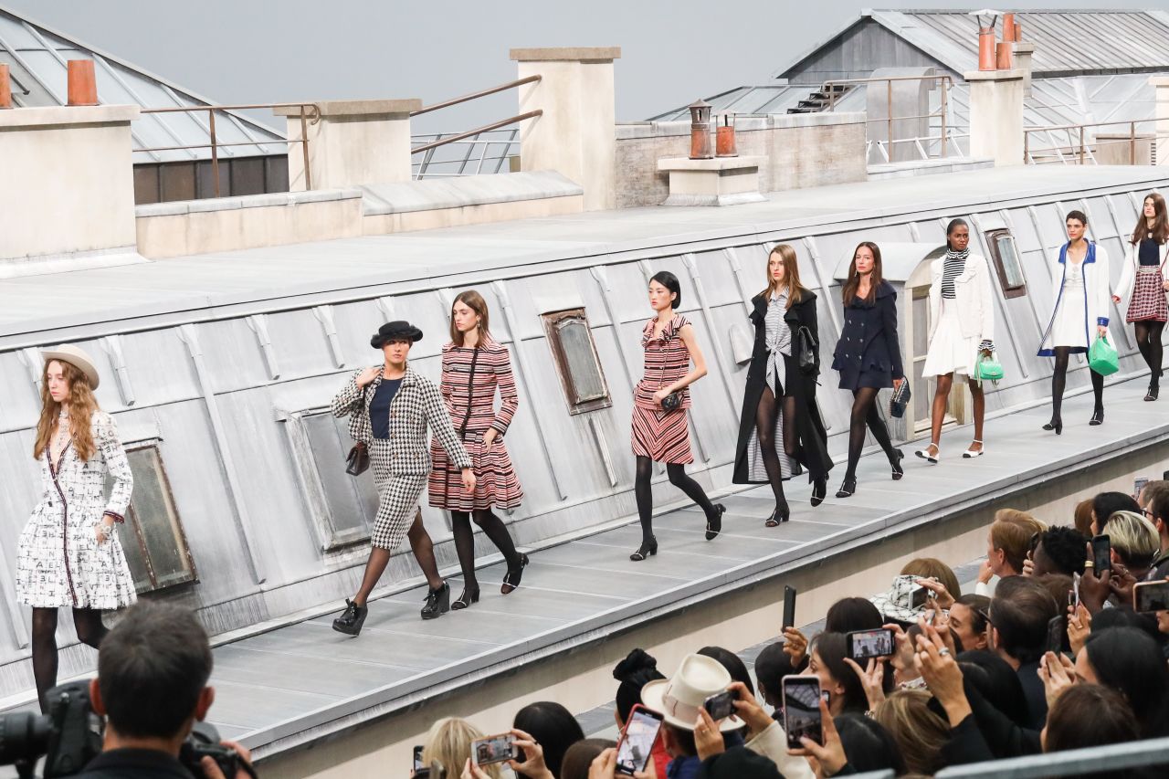 French comedian Marie S'Infiltre crashed Chanel's Spring-Summer 2020 show at Paris Fashion Week.